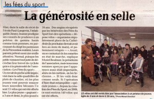 16 Décembre : La générosité en selle