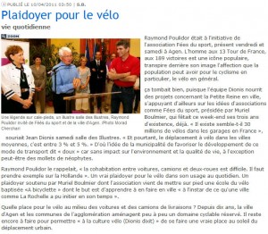 Publié le 10 avril 2011 dans le Sud Ouest